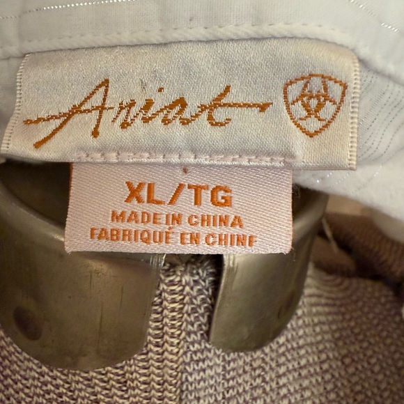 Ariat White and Gold Button-Up Shirt SzXL/TG - Picture 6 of 6